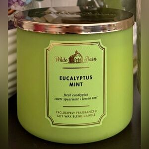 🆕🌿 WHITE BARN “EUCALYPTUS MINT” 3-WICK CANDLE. BRAND NEW. SOY WAX BLEND CANDLE.